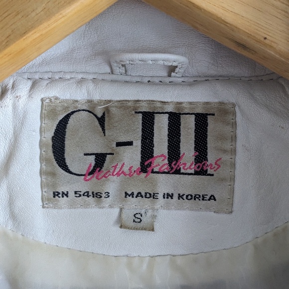 White leather motorcycle jacket - Picture 4 of 4